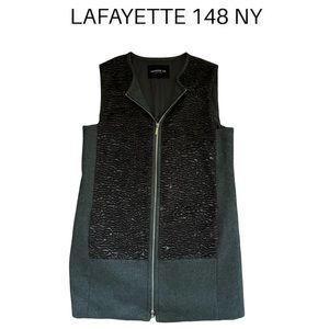 LaFayette 148 Gray Wool Zipper Coat!